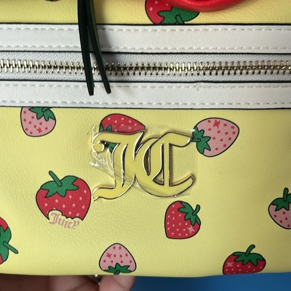 Juicy Couture Yellow Strawberry Backpack NWT